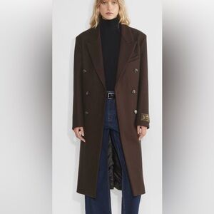 Aritzia Wilfred Brown Wool Cashmere Coat XS - Symphony Coat $315